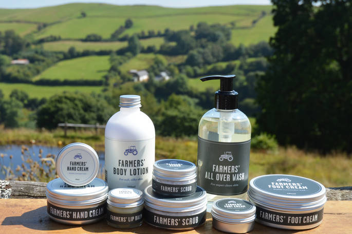 Farmers lavender products with a view at Pantechnicon Powys