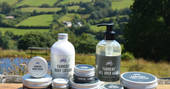 Farmers lavender products with a view at Pantechnicon Powys