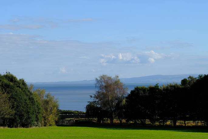 View of the sea from Hide at St Donats in Vale of Glamorgan 
