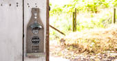 Outdoor bottle opener at Copse Camp in Denbighshire 