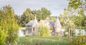 Exterior of Chateau Biron at Châteaux dans les Arbres, Dordogne, France