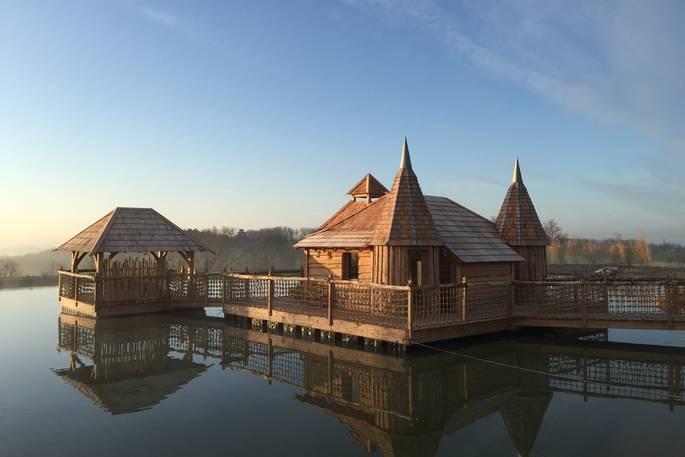 Exterior of Chateau Biron at Châteaux dans les Arbres, Dordogne, France