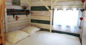 cosy cabin dordogne holiday france interior bedroom