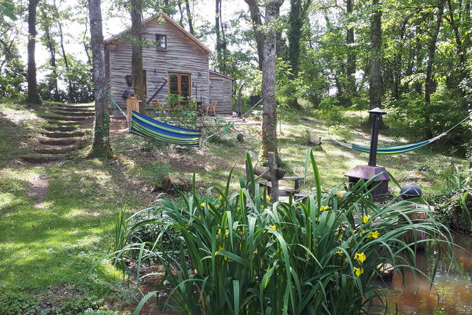Woodsman's Cabin from the bridge in Dordogne, France