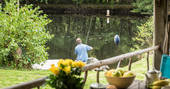 Try your hand at fishing at Poacher's Cabin in Dordogne, France