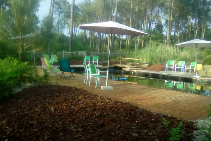 Natural swimming pool at Cap Cabane, Gironde, France