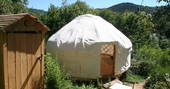 Exterior view of Cherry Blossom Yurt, Haute-Loire