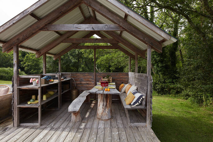 Outdoor dining table