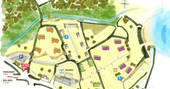 Site plan of Bot-Conan Lodge in France