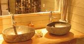 Stone basins at Saint-Amand Treehouse, nr Beziers, France