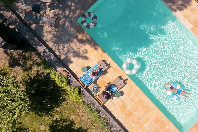 Pool Aerial view