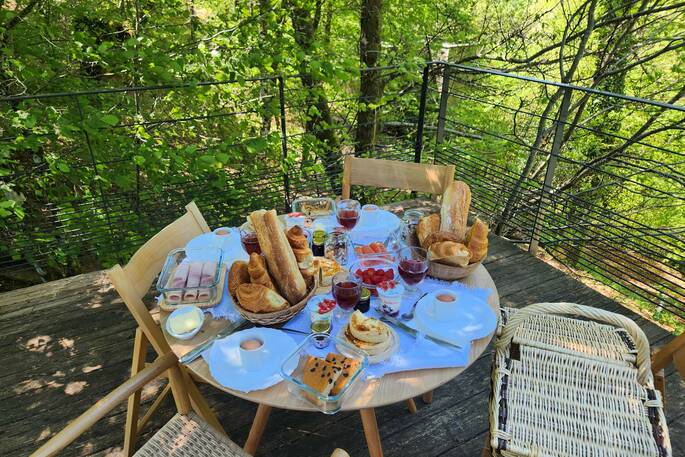 Outdoor dining table