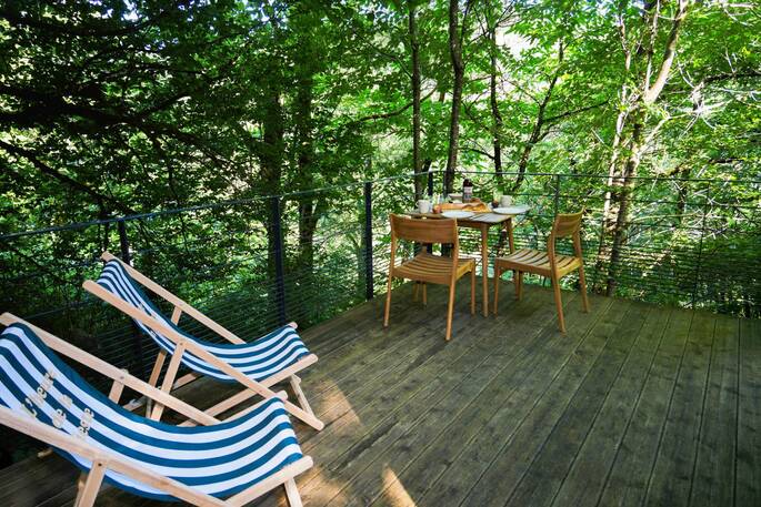 Outdoor seating for two