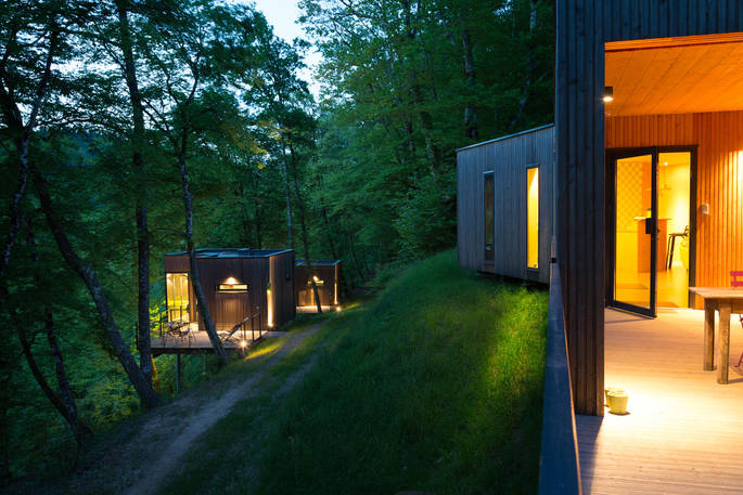 Le Cedre Blanc One at night time in Corrèze, France