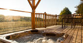 Sommet de Memanat treehouse sunken hot tub on the elevated terrace with stunning views of the french countryside 