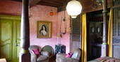 Beautiful vintage interiors at The Nomadic Princess at La Serve in France