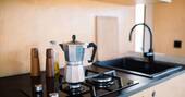 Double gas stove and cafetiere