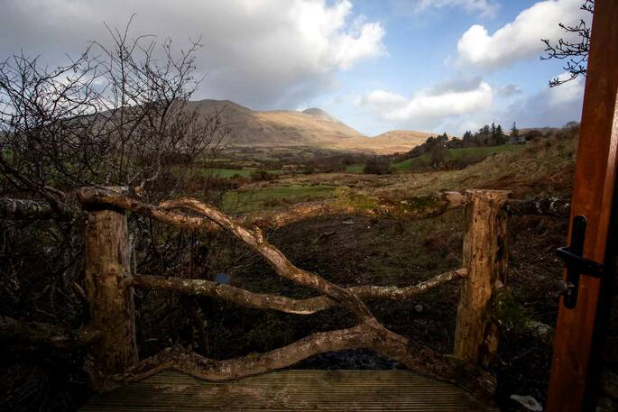 View from the treehouse of the mountains
