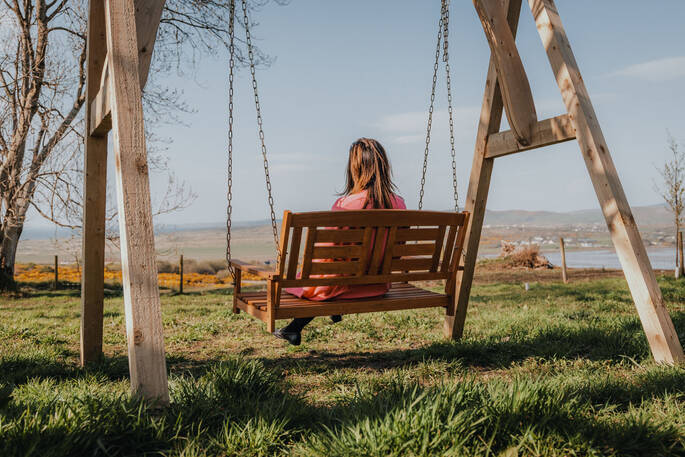 Swing in the garden