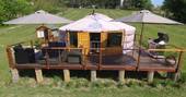 leccio del corno italy yurt holiday glamping abruzzo region terrace in the sun