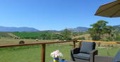 hawkridge glamping italy pescara outside seating view with ard mountain view