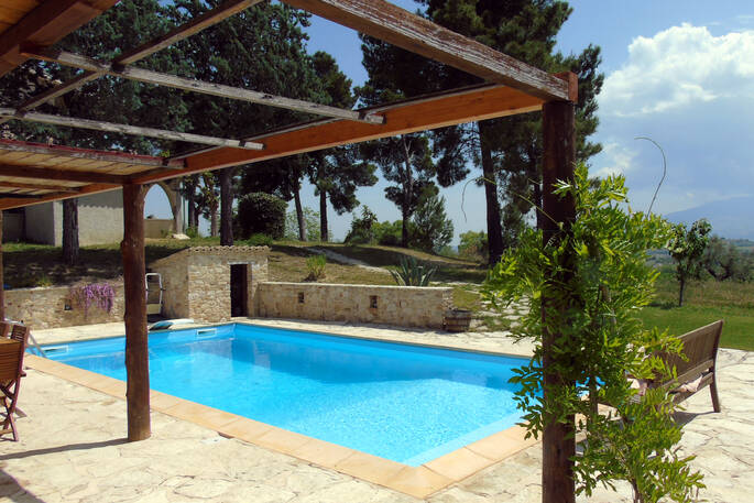 Bask in the Italian sunshine by the private swimming pool at The Pool House in Abruzzo 