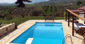 Private pool at The Pool House with scenic views of surrounding Abruzzo countryside 