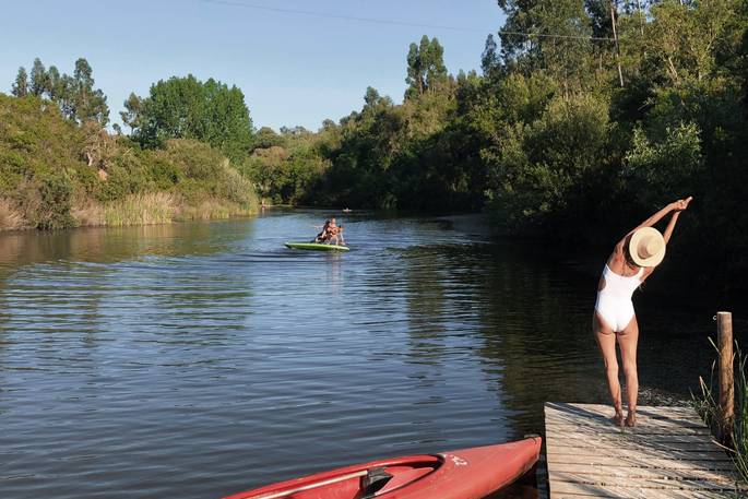 Desejo Tent river wild swimming, A Terra, Sao Teotinio, Baixo Alentejo, Portugal