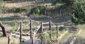 Small footbridge at A Terra in Baixo Alentejo, Portugal