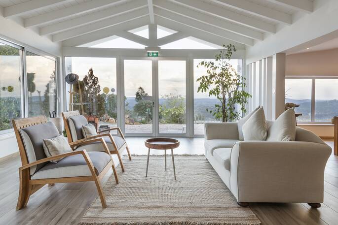 Relax in the loubge area in the main house