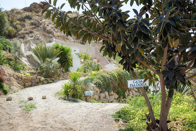 Parking hill to the house at Casa Isadora, Almeria, Spain