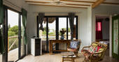 Magic on Stilts cabin living room with view, Magic Ranch, El Palmar, Cádiz, Spain