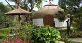 levante, yurt, garden