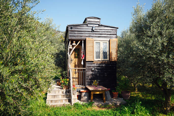 The Little Wooden House cabin exterior, Malaga, Spain