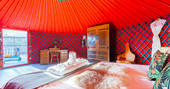 Eco Chiquitita Yurts view from inside, glamping, Finca de Arrieta, Haría, Lanzarote, Spain