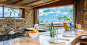 Eco Luxury Yurt Suite view from kitchen, glamping, Finca de Arrieta, Haría, Lanzarote, Spain