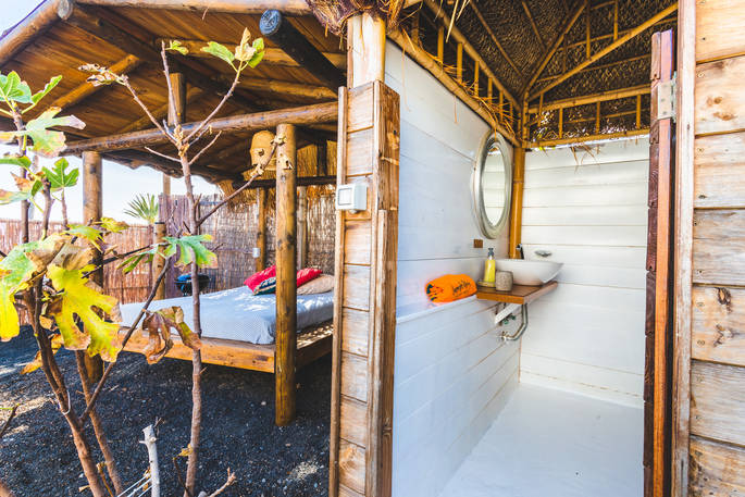 Eco Palm Yurt - exterior area, glamping, Finca de Arrieta, Haría, Lanzarote, Spain