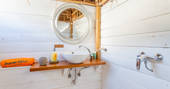 Eco Palm Yurt shower room, glamping, Finca de Arrieta, Haría, Lanzarote, Spain