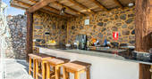 Eco Twin Yurt outdoor kitchen, glamping, Finca de Arrieta, Haría, Lanzarote, Spain