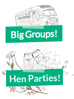 big groups and hens