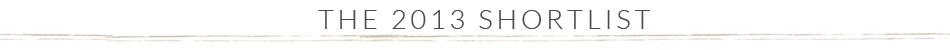 See the 2013 shortlist below!